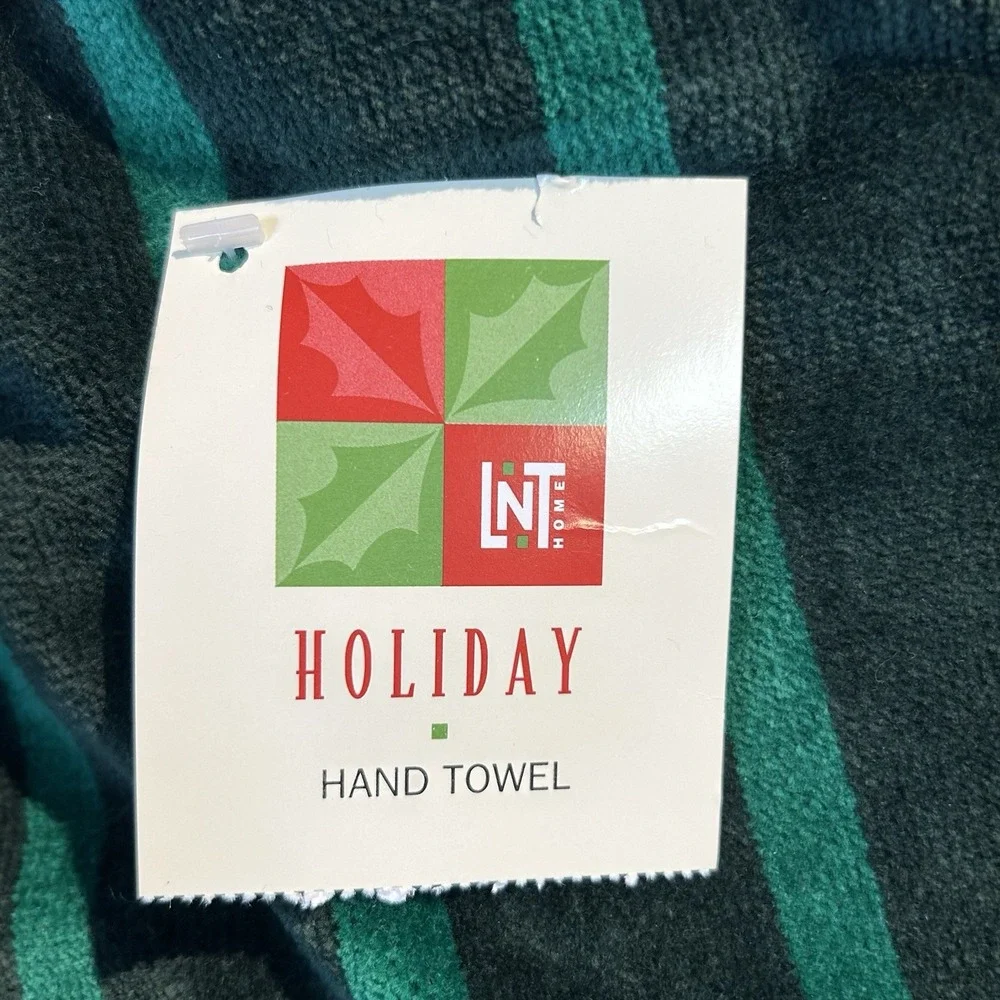 NWT Vtg Linens N Things‎ Embroidered Christmas 100% Turkish Cotton Towels 5pc